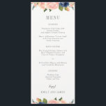 Navy Blush Wedding Menu Card #NBC Menükarte<br><div class="desc">Planen Sie ein stilvolles Fest mit diesem modernen Design,  das Ihre Gäste lieben werden. Design by © berrysweet . Printfähige digitale Dateien sind verfügbar! Besuchen Sie unsere Website unter www.berryberrysweet.com für weitere Informationen!</div>