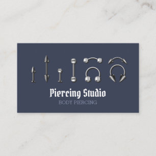 Navy Body Schmuck Piercing Visitenkarte