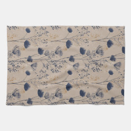 Navy Botanical Wildflower Kitchen Towels Geschirrtuch