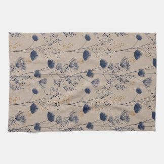 Navy Botanical Wildflower Kitchen Towels Geschirrtuch