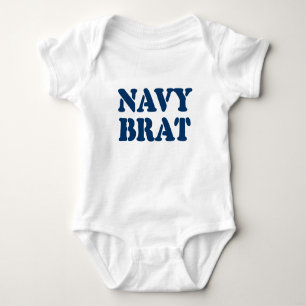 NAVY BRAT BABY STRAMPLER