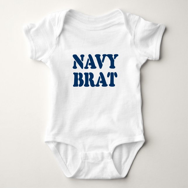 NAVY BRAT BABY STRAMPLER (Vorderseite)