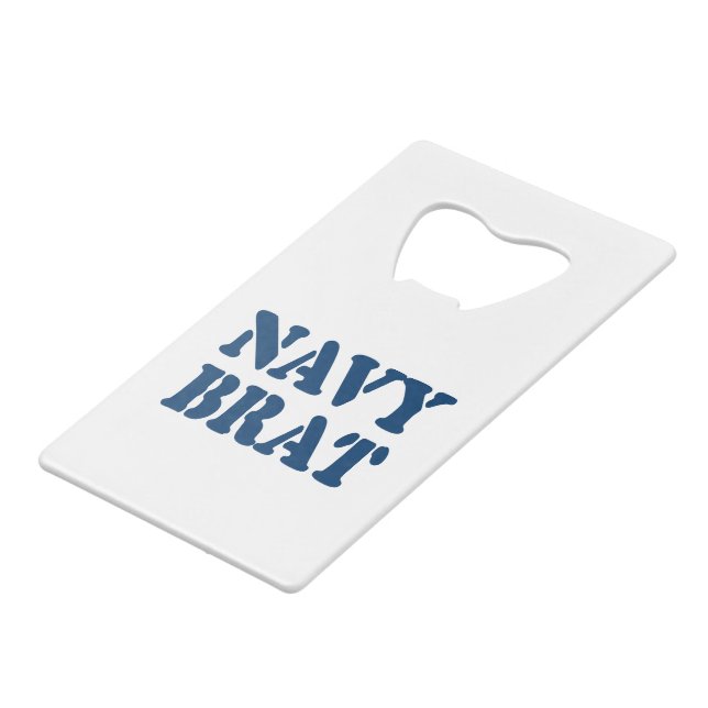 NAVY BRAT GELDBEUTEL FLASCHENÖFFNER (Vorderseite Schrägansicht)