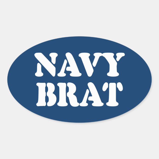 NAVY BRAT OVALER AUFKLEBER (Vorderseite)
