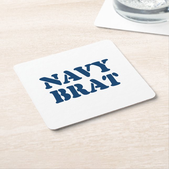 NAVY BRAT RECHTECKIGER PAPPUNTERSETZER (angewinkelt)
