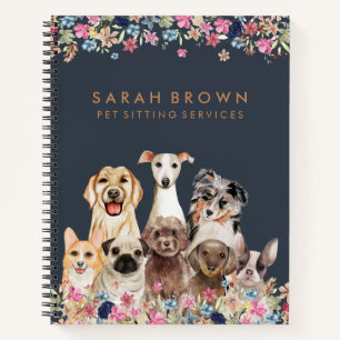 Navy Braun Süßer Hund Hundefriseur Klein Bestselle Notizbuch