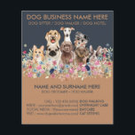 Navy Brown Dog Sitting Service Flyer Pet Groomer<br><div class="desc">Navy Brown Dog Sitting Service Flyer Pet Groomer</div>