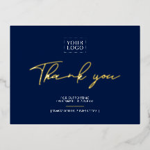 Navy Business Logo Danke Beilage