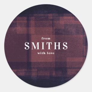 Navy Chalk Weihnachtssticker Runder Aufkleber