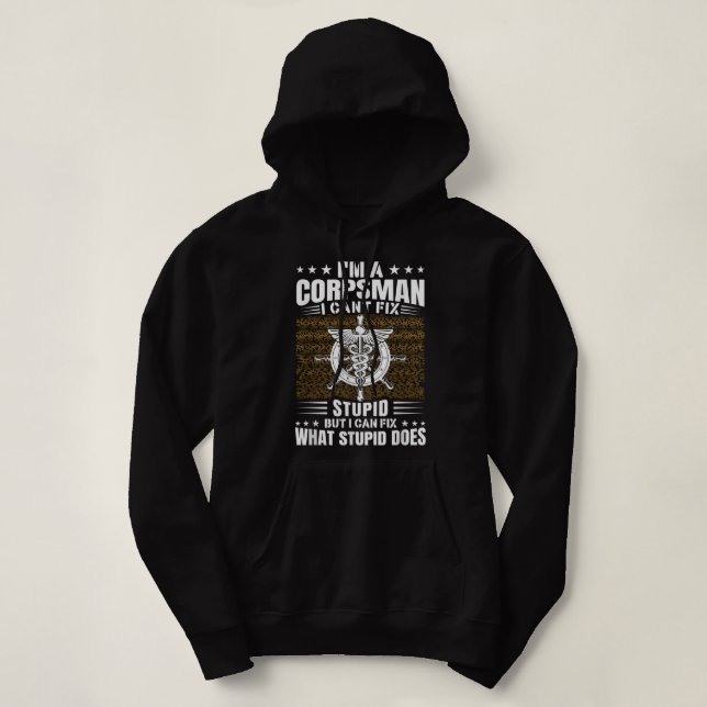 Navy Corpsman Veteran Veterans Day US Navy Corpsma Hoodie (Design vorne)