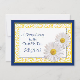Navy Daisy Rezept Thema Bridal Dusche Einladung