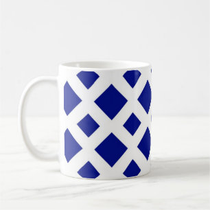 Navy Diamonds on White Kaffeetasse