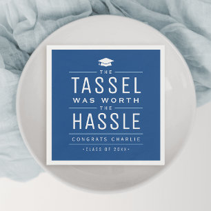 Navy die Tassel war den schweren Abschluss wert Serviette