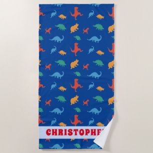 Navy Dinosaurier Pattern Kids Summer Strandtuch