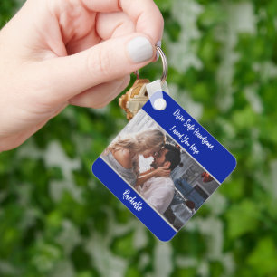 Navy Drive Sicheres Foto Geschenk für Ehemänner Schlüsselanhänger