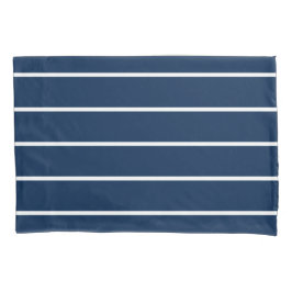 Navy Dunkelblaue Streifen Kopfkissenbezug Kissenbezug