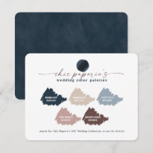 Navy & Dusty Blue Bold Color Palette Card