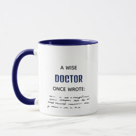 Navy ein weiser Doktor schrieb einmal lustige Neui Tasse