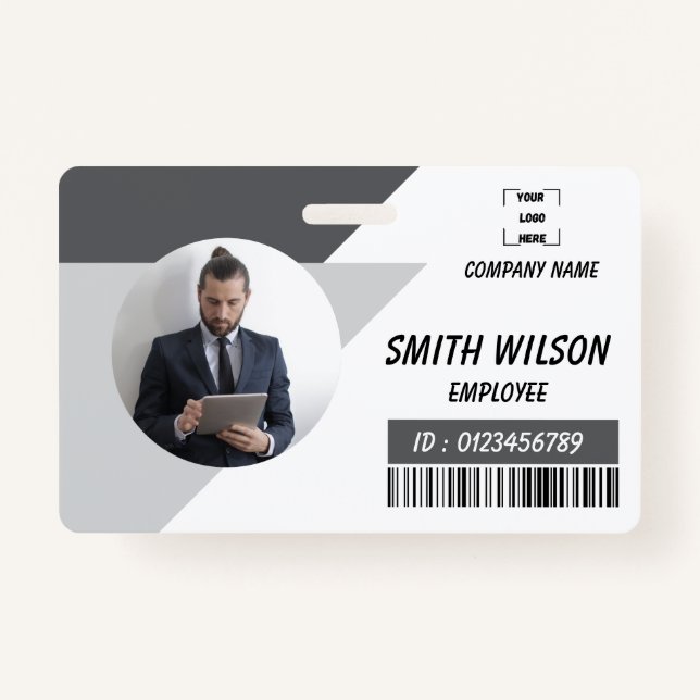 Navy | Employee Photo ID Company Security Badge Ausweis (Vorderseite)
