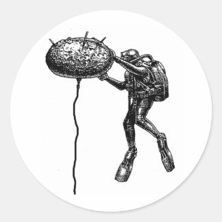 Navy EOD Contact Mine Runder Aufkleber