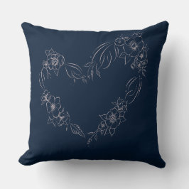 Navy+errush Blumenkissen Kissen