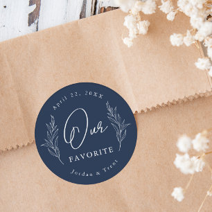 Navy Eucalyptus Notre Sticker préféré de mariage