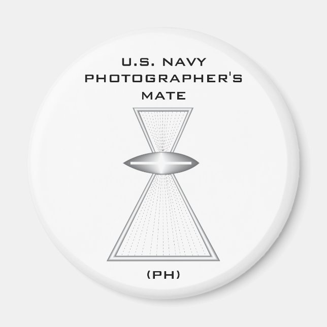 Navy Fotograf IFGA No Wings Round Magnet (Vorne)