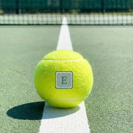 Navy Geometric Chevron Monogram Design Tennisbälle