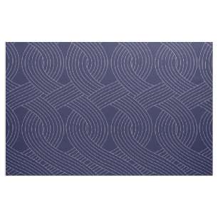 Navy-Gewebe mit weißer Verriegelung, Repetierlinie Stoff