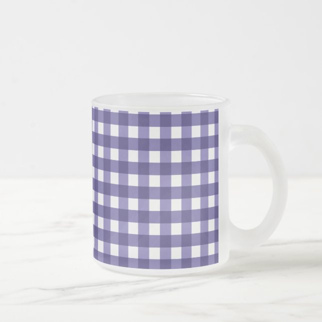 Navy Gingham Mattglastasse (Rechts)