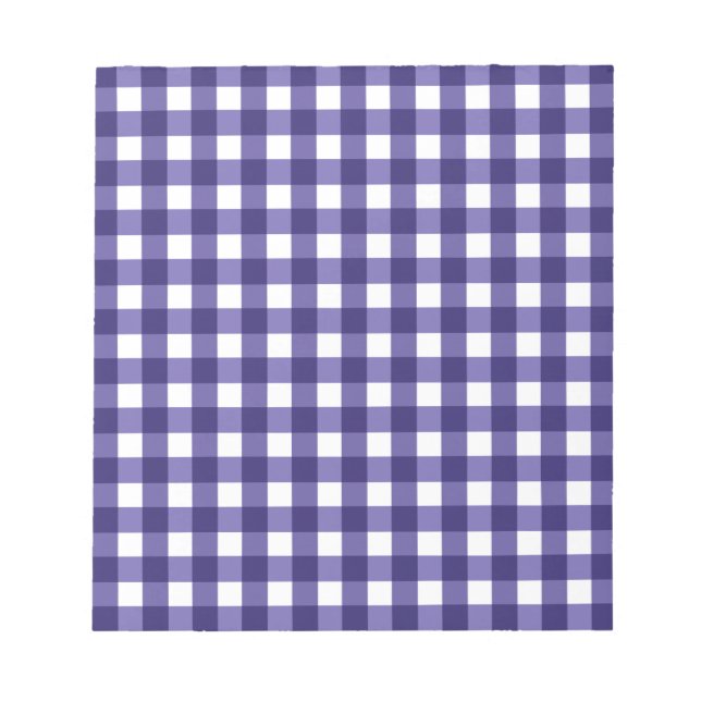 Navy Gingham Notizblock (Vorderseite)