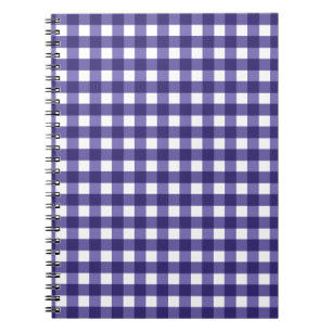 Navy Gingham Notizblock