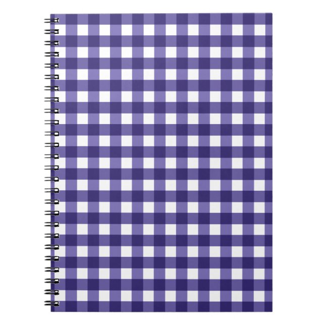 Navy Gingham Notizblock (Vorderseite)