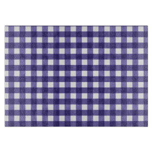 Navy Gingham Schneidebrett