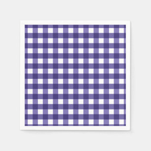 Navy Gingham Serviette