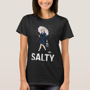 Navy-Girl-Regenschirm wandern in Regen Salty Navy T-Shirt