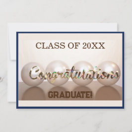 Navy Glückwunsch Graduate Abschluss Balloon Einladung