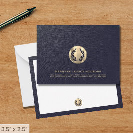Navy Gold Advisor Note Card Mitteilungskarte