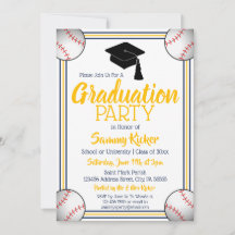 Navy & Gold Baseball Graduation Party
