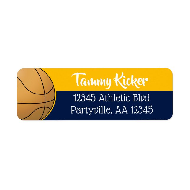Navy & Gold Basketball-Adresse (Vorne)