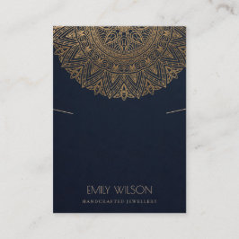 NAVY GOLD CLASSIC VERZIERT MANDALA NECKLACE DISPLA VISITENKARTE