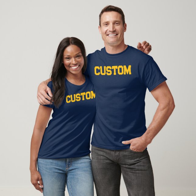Navy & Gold CUSTOM T - Shirt (Unisex)