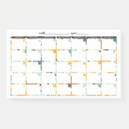 Navy & Gold Floral Post-It Undated Calendar Klebezettel