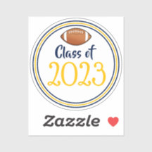 Navy & Gold Football Class Year Abschluss