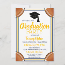 Navy & Gold Football Graduation Party