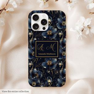 Navy Gold iPhone-Hülle Sweet Sixteen Blumen-Design Case-Mate iPhone Hülle