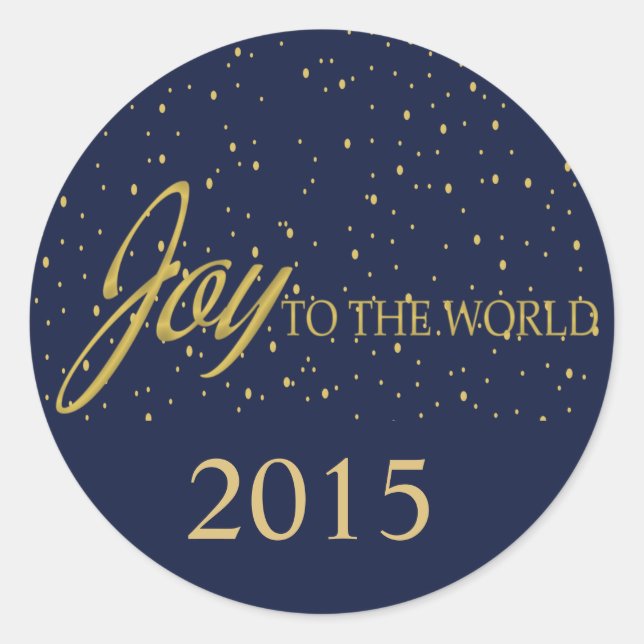 Navy & Gold Joliday Sticker (Vorderseite)