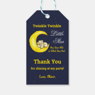 Navy Gold Twinkle Little Star Geschenkanhänger