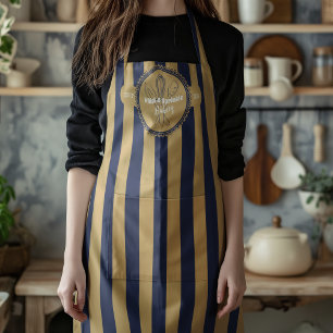 Navy & Gold Whisk Koch Catering Bäckerei Schürze