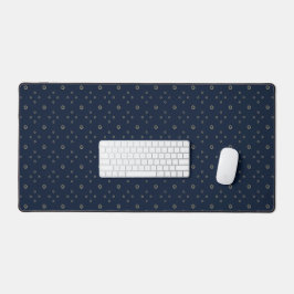 Navy | Golden Zinnia Sun Schreibtischunterlage